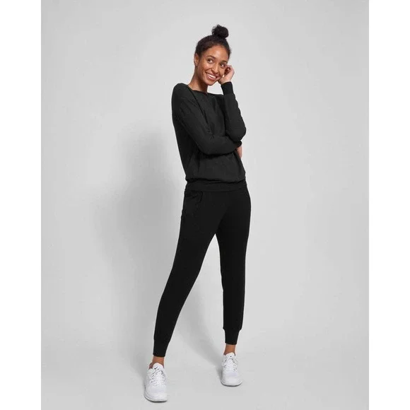 Universal Standard Black Bridget Joggers Sweatpants Elastic Waist - Picture 3 of 8